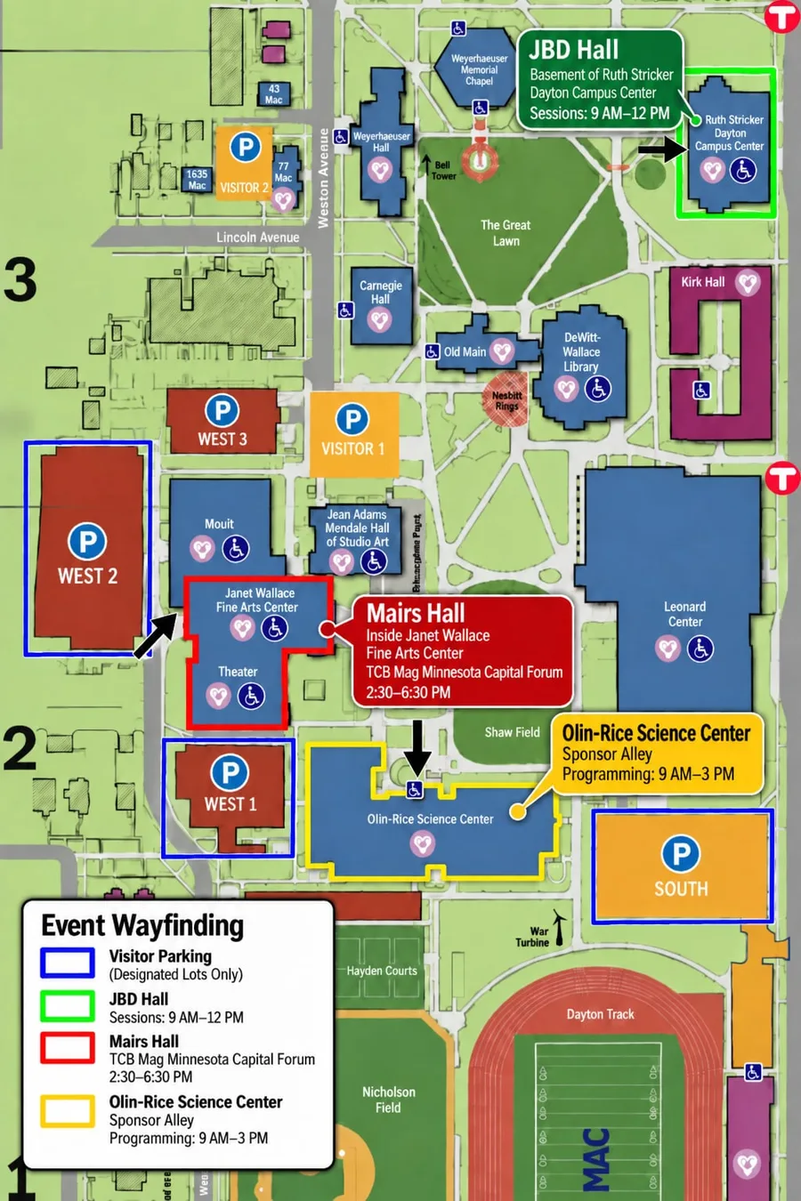 Venue wayfinding map